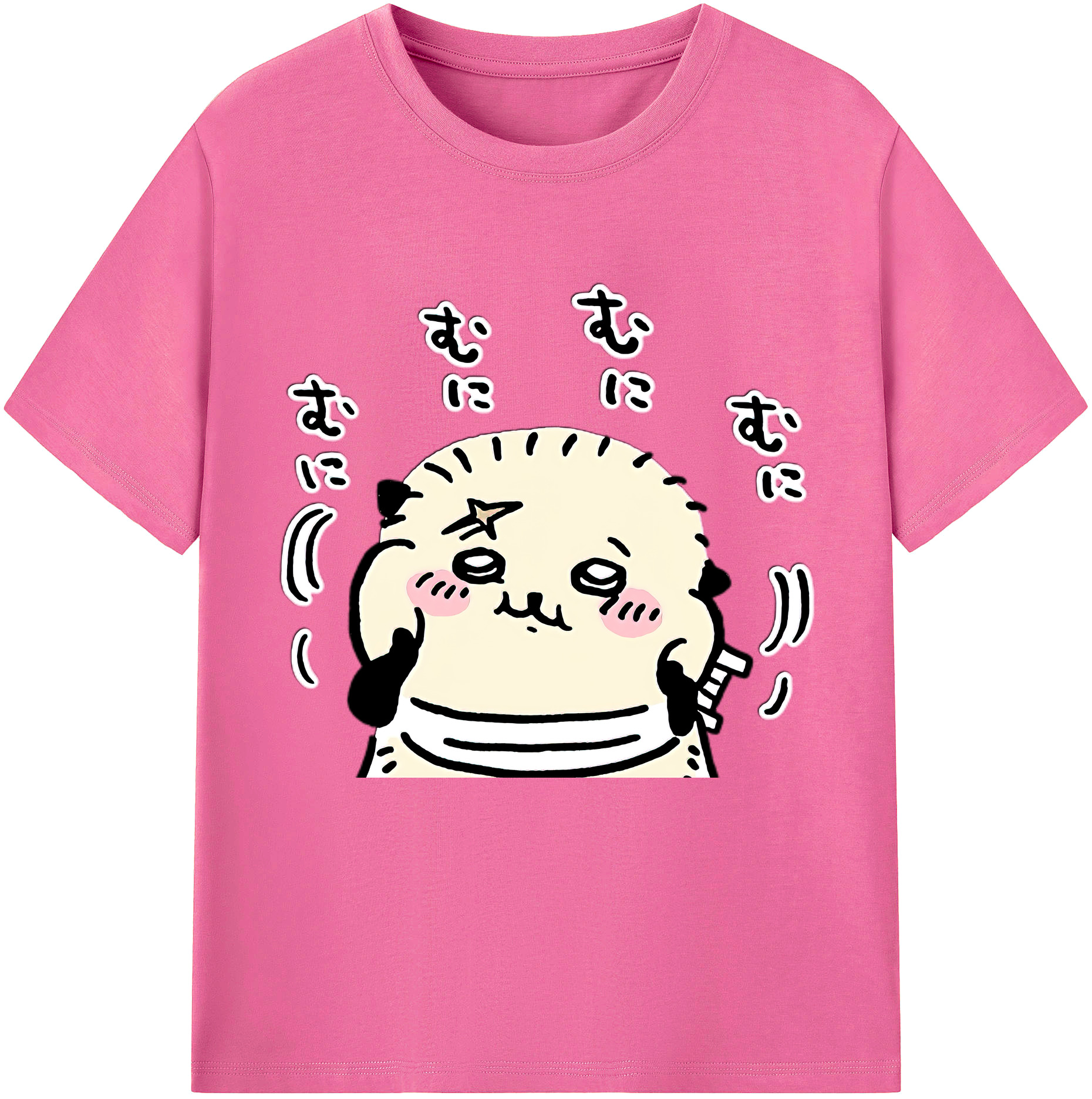 （画像用） ちいかわ ラッコ Chii-kawa Sea otter レディースカジュアルプリントTシャツ（綿100％）